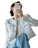Women Elegant Tweed Jacket | Vintage Tweed Short Coat